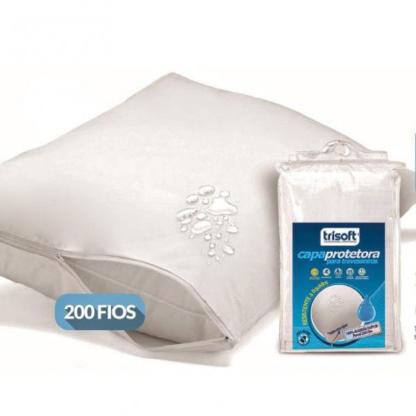 Capa Protetora de Travesseiro Impermeável Percal 200 Fios - Trisoft
