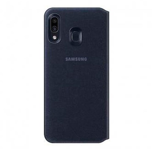 Capa Protetora Flip Wallet Para Galaxy A30 Preta Samsung