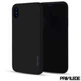 Capa Protetora para IPhone X Slim Finito em TPU Preta - Privilege - PRIVCFIPXBLK