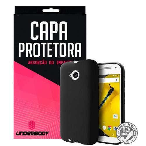 Capa Protetora Preta para Motorola Moto e 2ª Geração - Underbody