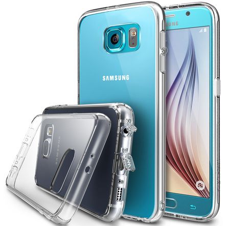 Capa Protetora Rearth Ringke Fusion para Samsung Galaxy S6-Transparente