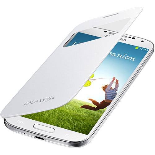 Capa Protetora S View Cover Samsung Galaxy S4 Branca