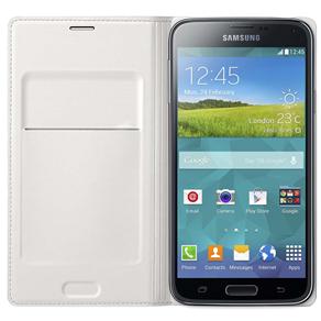 Capa Protetora Samsung Flip Wallet para Galaxy S5 - Branca