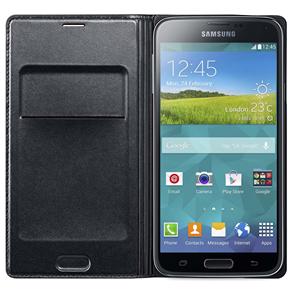 Capa Protetora Samsung Flip Wallet para Galaxy S5 - Preta