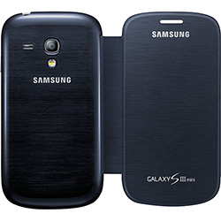 Tudo sobre 'Capa Samsung Flip Cover Azul Marinho Galaxy SIII Mini'
