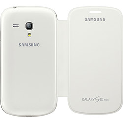 Capa Samsung Flip Cover Branco Galaxy SIII Mini