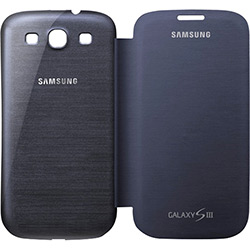 Capa Samsung Flip Cover Preta Galaxy SIII