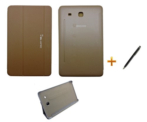 Capa Smart Book Case Galaxy Tab e - 9.6´ T560/T561 / Caneta Touch (Marrom)