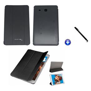 Capa Smart Book Case Galaxy Tab e - 9.6´ T560/T561 / Caneta Touch (Preto)