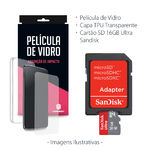 Capa Transparente + Película de Vidro + Cartão Memória 16gb Ultra para Lg G6