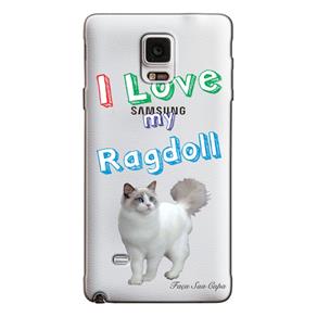 Capa Transparente Personalizada Exclusiva Samsung Galaxy Note 4 N910C Ragdoll - TP95