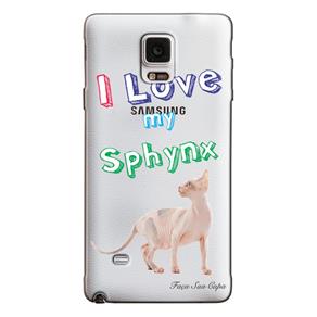 Capa Transparente Personalizada Exclusiva Samsung Galaxy Note 4 N910C Sphynx - TP97