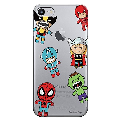Capa Transparente Personalizada para Iphone 7 Super Heróis - TP118