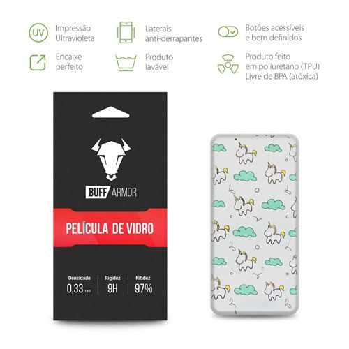 Capa Unícornio E Película De Vidro Buff Para Zenfone 3 5.2 Ze520kl