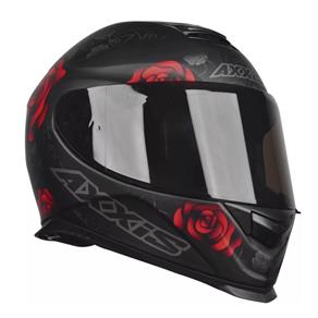 Capacete Axxis Eagle Flowers Capacete Axxis Eagle Flowers Matt Black Red - 55/56