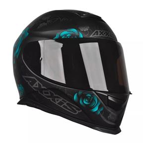 Capacete Axxis Eagle Flowers Capacete Axxis Eagle Flowers Matt Black Tifany - 55/56