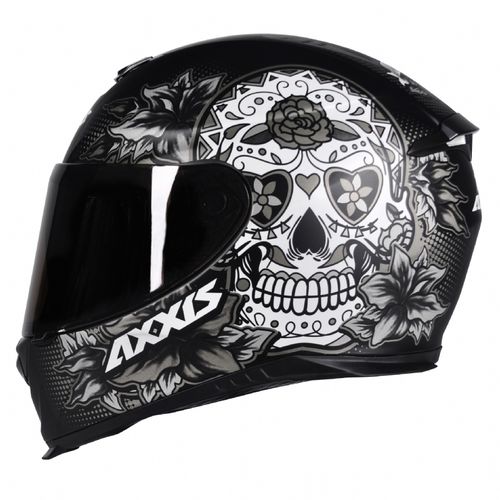 Capacete Axxis Eagle Skull Matt Black-grey