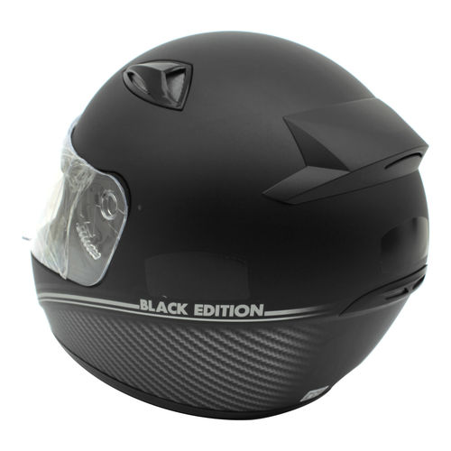 Capacete Ebf New Spark Black Edition Preto Fosco e Prata - 56