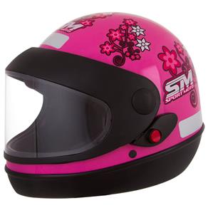 Capacete Feminino TORK SM SPORT Moto FOR GIRLS - 60 - Rosa
