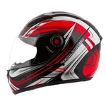 Capacete Fokker Stamper Vermelho e Preto - Mixs