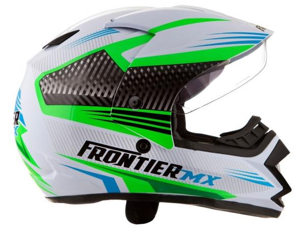 Capacete Frontier Air Mixs Branco, Verde e Azul - Tam. 60