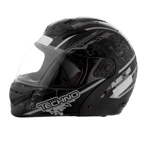 Capacete Mixs Helmets Gladiator Tecno - Preto/Cinza - 60