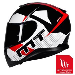 Capacete Mt Thunder 3 Ray Black/White - 55/56