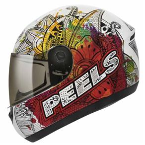 Capacete Peels Spike Indie - 62 - Branco/Colorido
