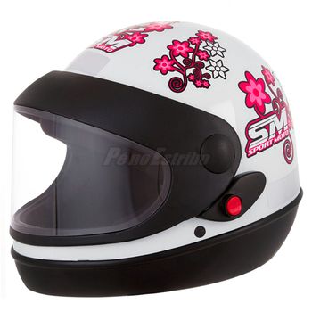 Capacete PRO TORK Sport Moto For Girls BRANCO - 56