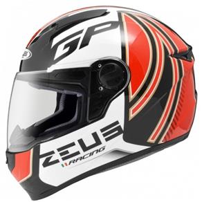 Capacete Zeus 811 Evo GP Racing AL2 PretoVermelho - 59/60 (G/L)