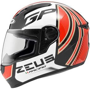 Capacete Zeus 811 Evo Racing AL2 - 56 - Preto/Vermelho