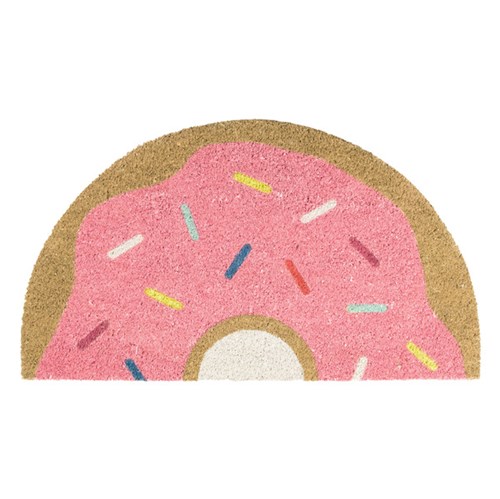 Tudo sobre 'Capacho Fibra de Coco Donuts Rosa 70x40cm'