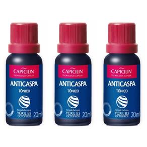 Capicilin Anticaspa Tônico 20ml - Kit com 03