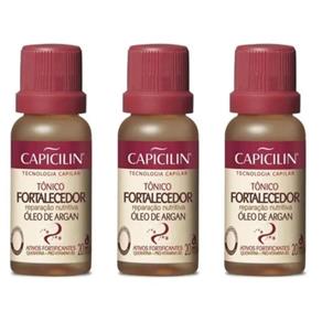 Capicilin Fortalecedor Tônico 20ml - Kit com 03