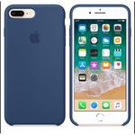 Capinha Case Iphone 8 Plus Azul Escuro com Película 5D