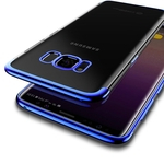 Capinha Silicone Borda Azul Samsung Galaxy S8