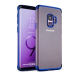 Capinha Silicone Borda Azul Samsung Galaxy S9