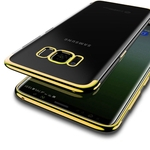 Capinha Silicone Borda Dourada Samsung Galaxy S8