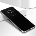 Capinha Silicone Borda Prata Samsung Galaxy S8