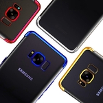 Capinha Silicone Borda Azul Samsung Galaxy S8