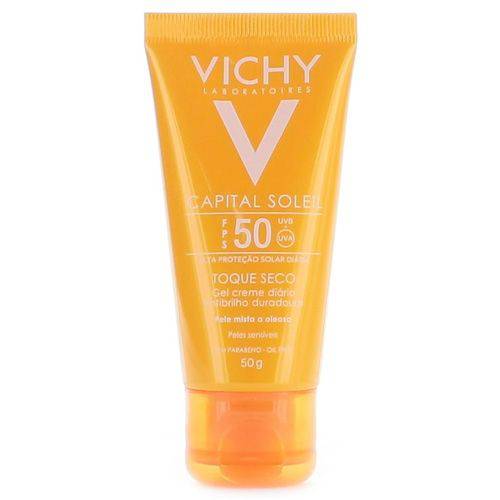 Capital Soleil Gel Creme Facial Toque Seco Vichy Fps 50 50g