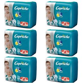 Capricho Bummis Econômica Fralda Infantil G C/20 (Kit C/06)