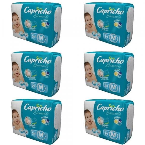 Capricho Bummis Econômica Fralda Infantil M C/24 (Kit C/06)