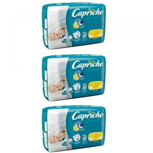 Capricho Bummis Econômica Fralda Infantil P C/30 (Kit C/03)
