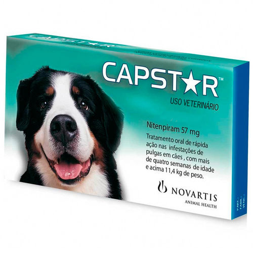 Capstar Novartis 57mg Cães de 11kg a 57kg 6 Comprimidos