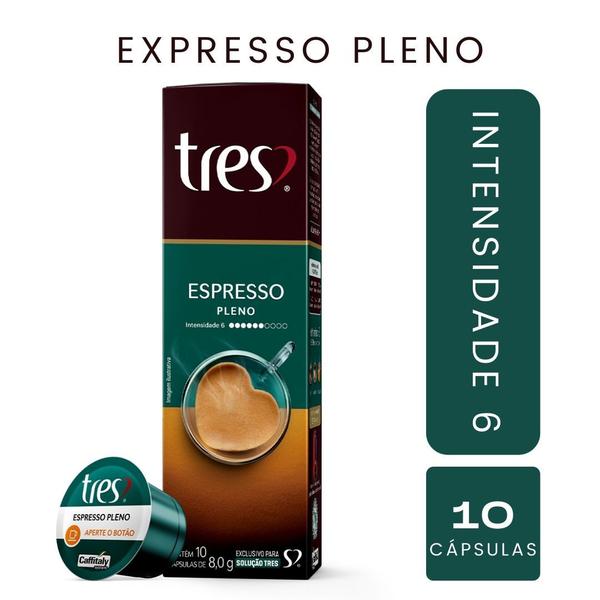 Cápsula de Café Três Corações - ESPRESSO PLENO - 10 Cápsulas - 80g