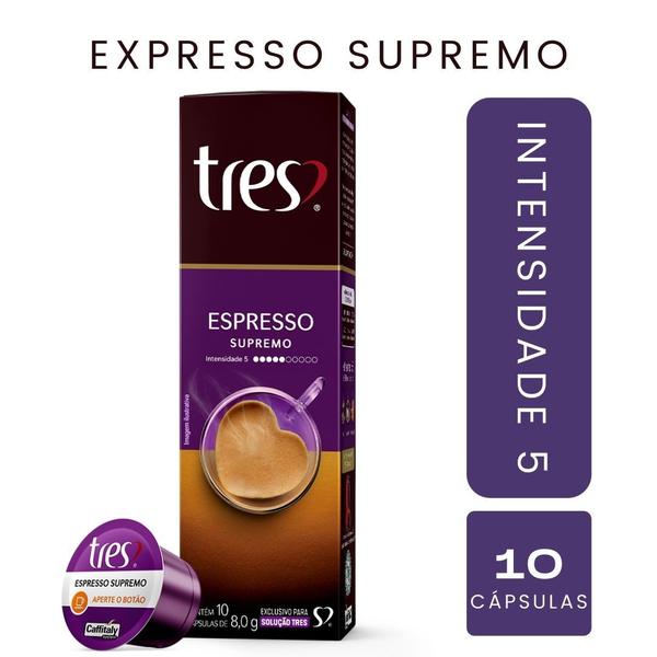 Cápsula de Café Três Corações - ESPRESSO SUPREMO - 10 Cápsulas - 80g