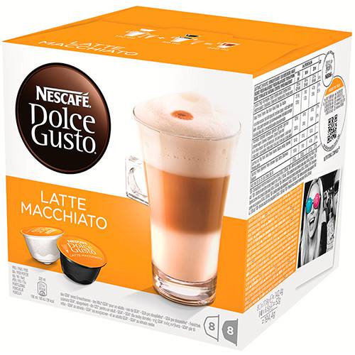Tudo sobre 'Cápsula Nescafé Dolce Gusto Latte Macchiato 16 Unidades (8 Leite + 8 Café) - Nestlé'