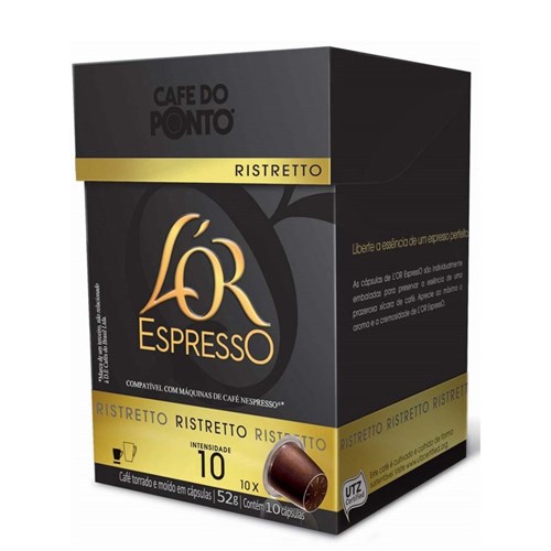 Cápsulas Compatíveis Nespresso Café do Ponto L'or Ristretto 10 Un