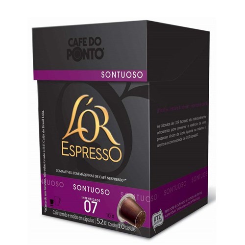 Cápsulas Compatíveis Nespresso Café do Ponto L'or Sontuoso 10 Un